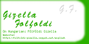 gizella folfoldi business card